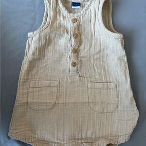 Old Navy Cream Button-Up Baby Romper